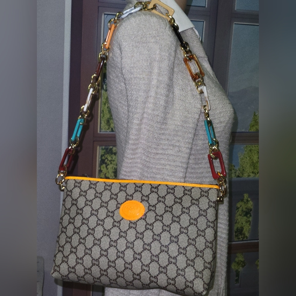 AUTHENTIC GUCCI Plus, Vintage, Clean, Excl. Cond. Custom Trim, Clutch/Bag - Picture 13 of 16